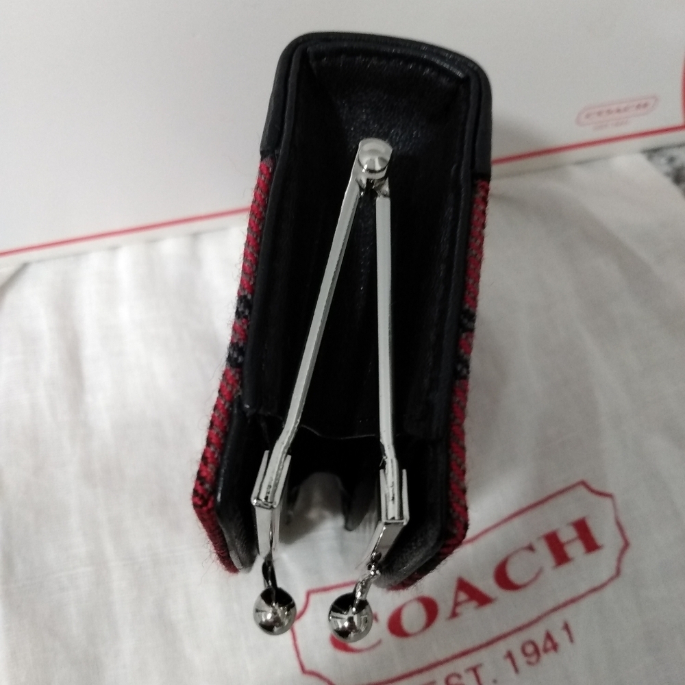 Vintage Coach Tartan Kisslock Coin Purse, NEW - Picture 14 of 16